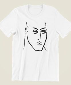 male portrait-plain white tshirt