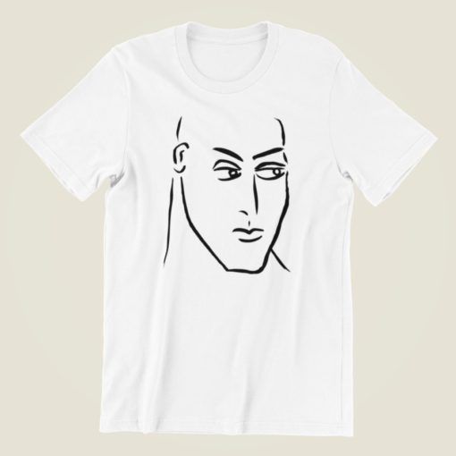 male portrait-plain white tshirt